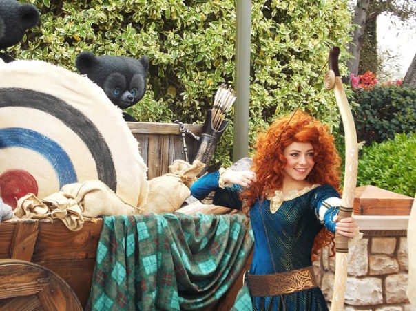 Merida and her bow by Jennie Park mydisneyadventures licensed under CC BY 2.0 Merida from Disney's Brave is an example of a strong female character. Do Something is inviting students to create a #RealPrincess for a chance to win a $4,000 scholarship.