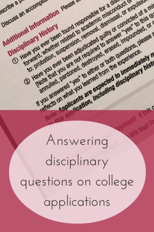 Answering disciplinary questions on college applications | JLV College Counseling Blog