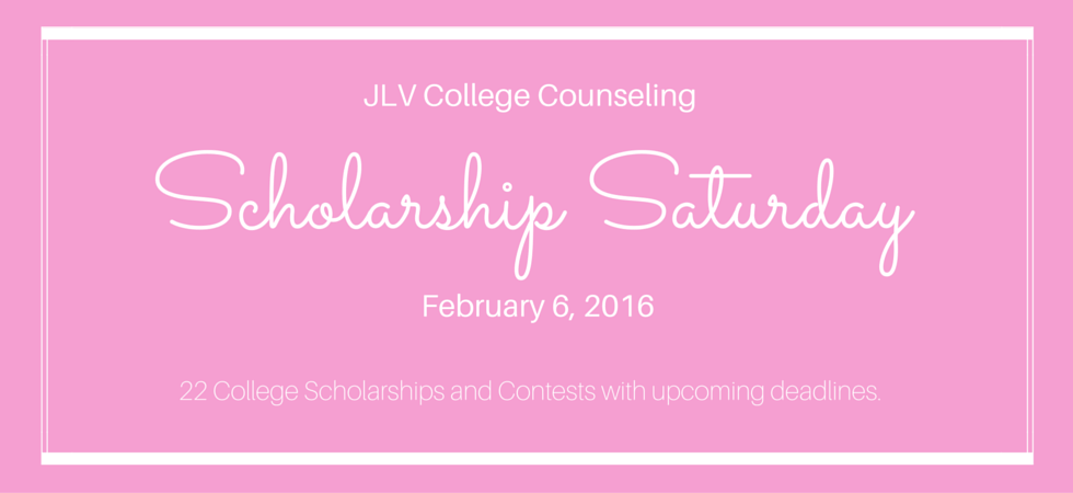 Scholarship Saturday - February 6, 2016 | 2