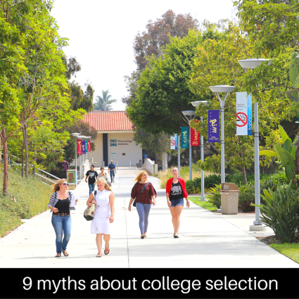 9 myths about college selection | JLV College Counseling Blog