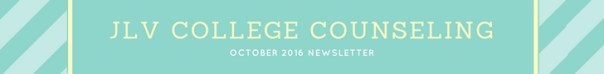 JLV College Counseling October 2016 Newsletter